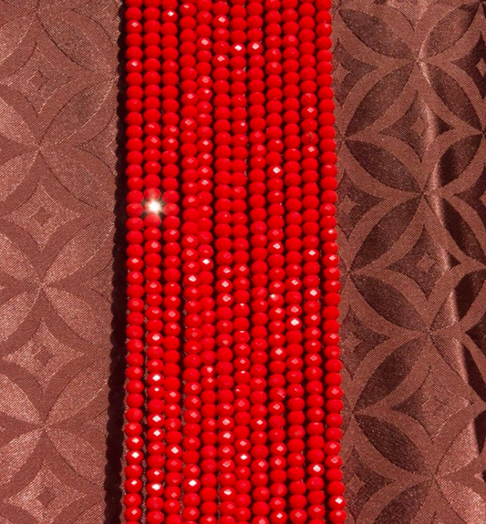 Adjustable Crystal Waist Bead [Rouge]