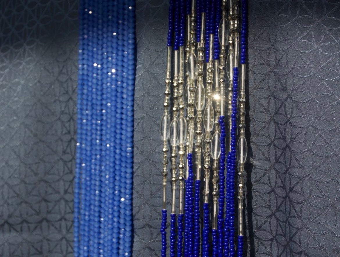 Individual Non-Crystal Waist beads Royal Blue