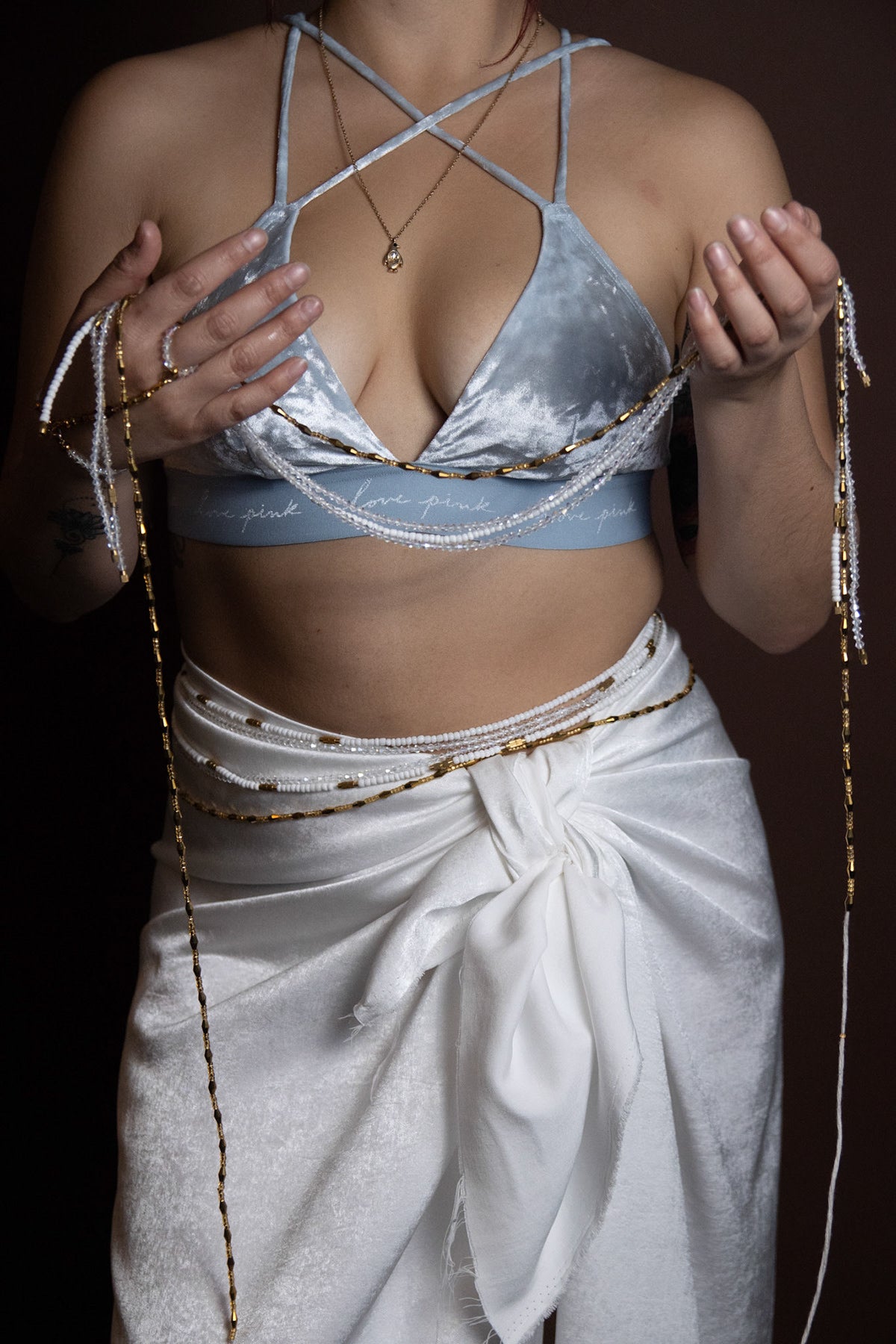 Individual Crystal Waist Beads [Quartz]