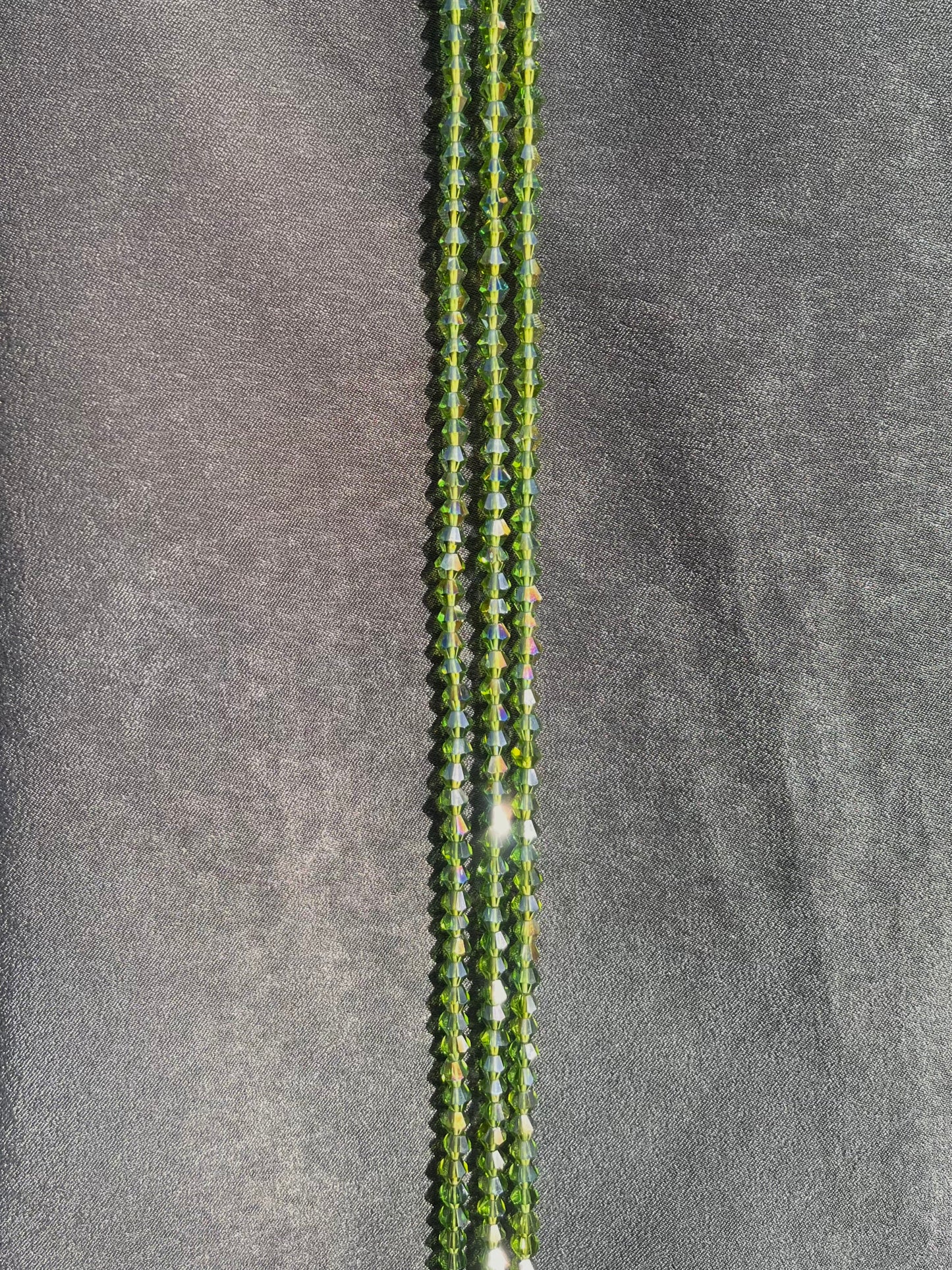 Crystal Waist Beads [Emerald] (ADJUSTABLE)