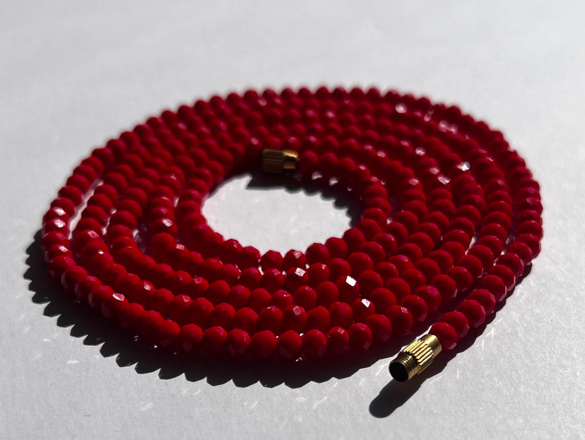 Adjustable Crystal Waist Bead [Rouge]