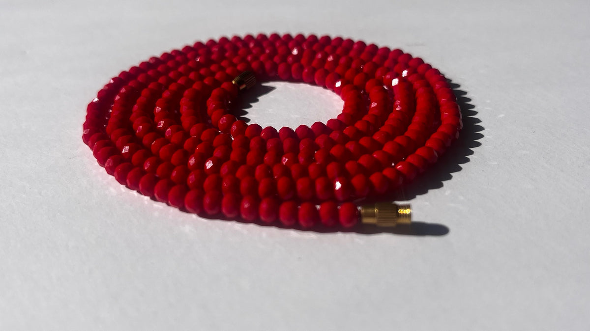 Adjustable Crystal Waist Bead [Rouge]